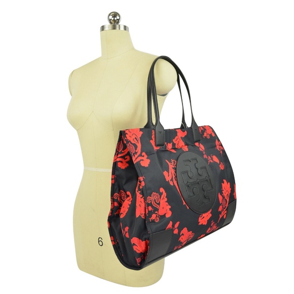 NWT Tory Burch Large ELLA Black Mountain Paisley - Picture 8 of 8